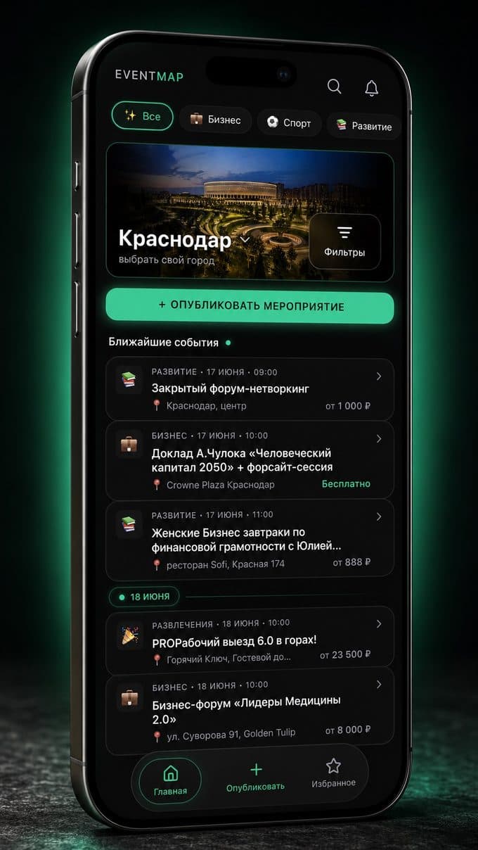 Афиша города в телефоне